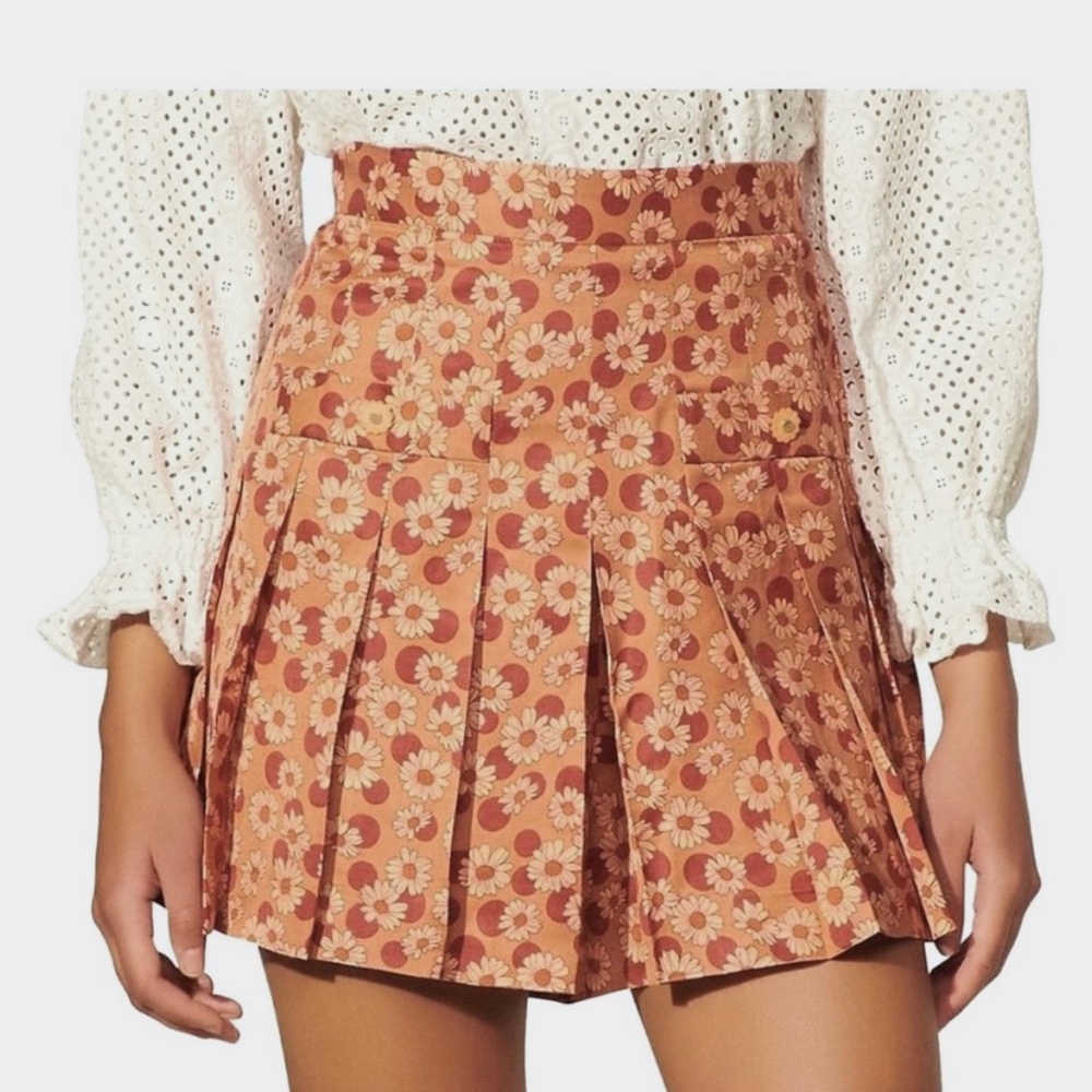 Sandro Daisy floral skort skirt